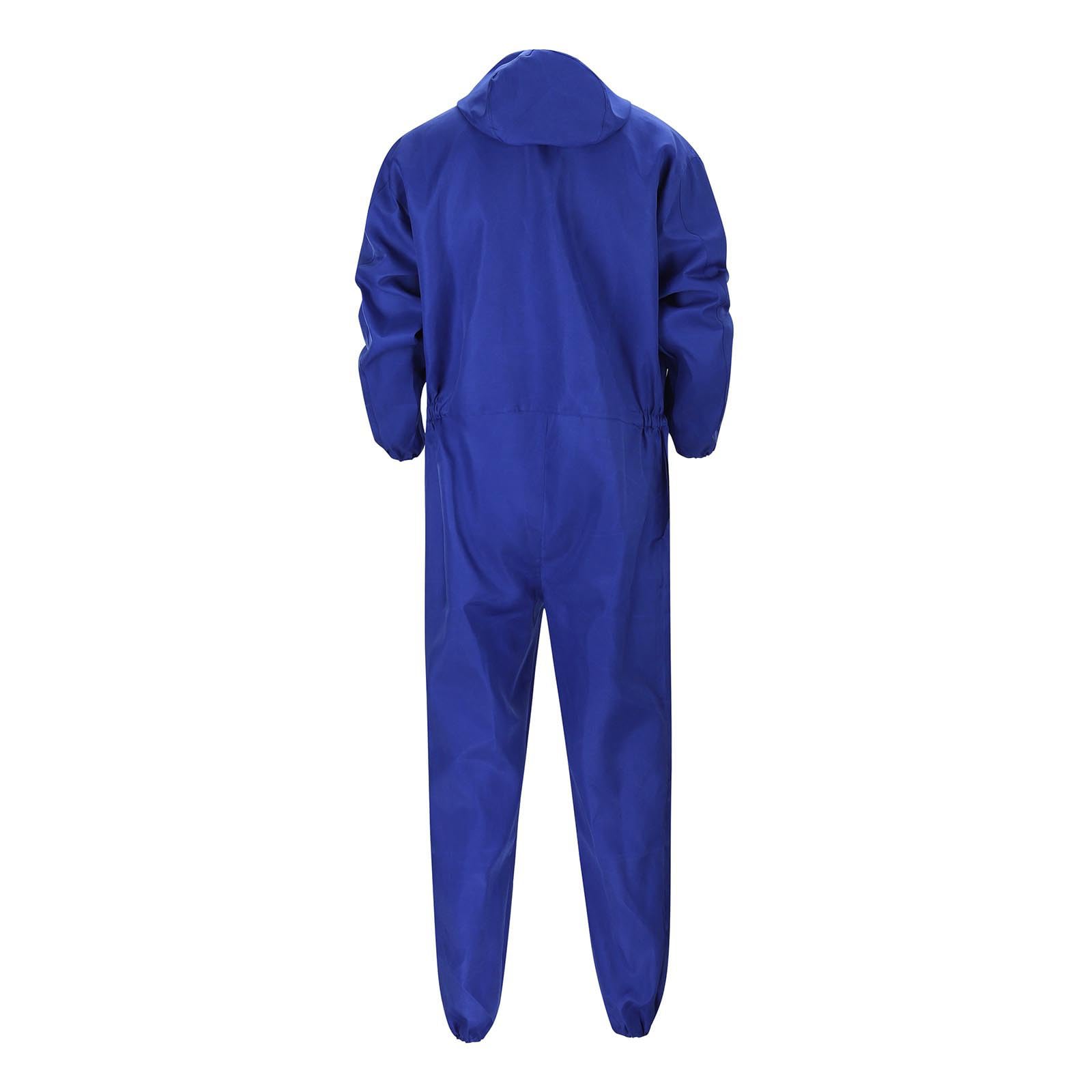 Generisch Tuta da lavoro da uomo, per polvere, da lavoro, con cappuccio e tasche, per verniciatura, riutilizzabile, per tutto il corpo, per officina, uniforme