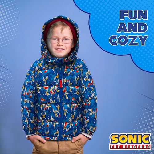 Sonic Kids Heavyweight Hooded Puffer Jacket - Boys Winter Coat, Full Zip Boys Winter Jacket3