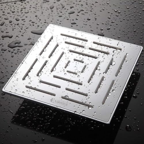 Image of Stainless Steel 304 Shower Head | 1Pc, 8 x 8In Size, Silver | Heavy Metal, Ultra Slim Square Luxury Bathroom Overhead Shower - Maze