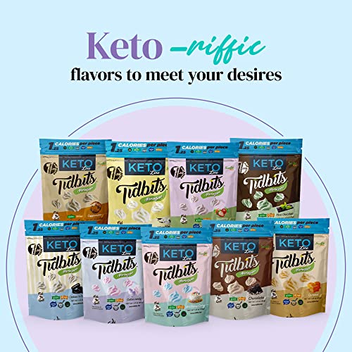 Tidbits Fun Bites Meringues, Keto Friendly Gluten Free Snacks, Low Carb Keto Snack, Low Sugar Snacks For Keto Diet, 1.25 Cal Per Piece, Pack Of 4 Low Calorie Snacks, Cookies And Cream – Santte Foods #TOP7