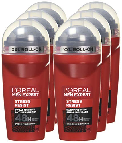 L'Oréal Paris Men Expert 96H Stress Resist Anti-Perspirant Roll On Deodorant for Men, 50ml Pack of 6, Bulk Buy - Image 5