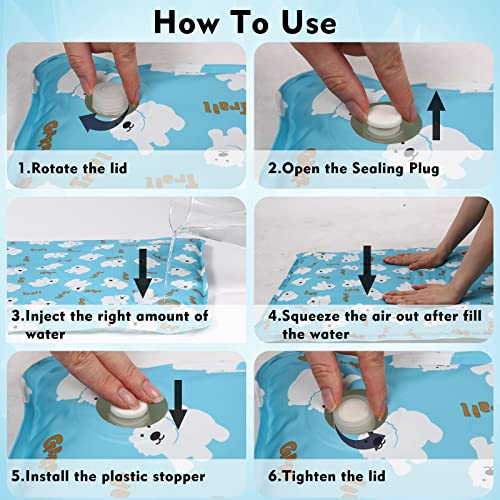 Dog Cooling Mat Washable Pet Cooling Pad Self Cooling Crate Pad Water Injection Cooling Dog Bed Mat Portable Cooling Dog Mat For Indoor Or Outdoor Use (Light Blue) #TOP3