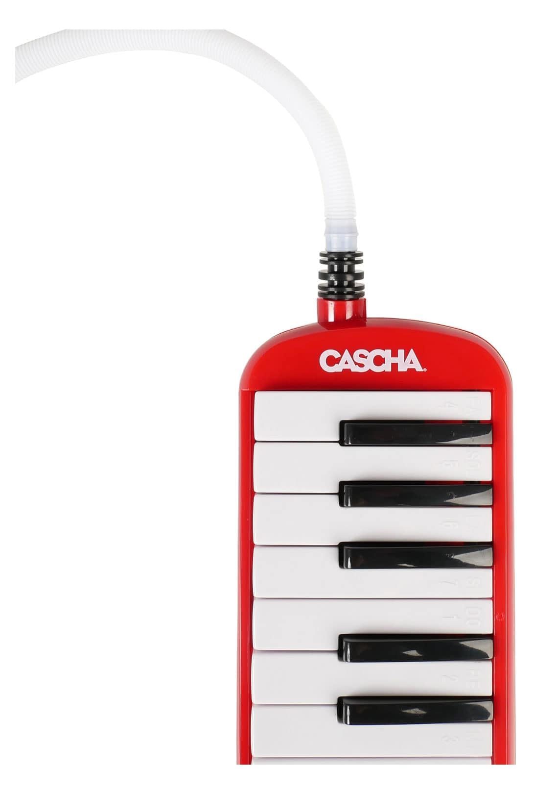 CASCHA Mélodica avec Étui et Embouchure, Instrument pour Enfants et Débutants, Rouge HH 2059