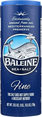 La Baleine - Sal marina fina, 26.5 onzas (paquete de 12)
