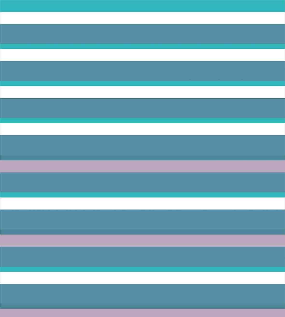 Ambesonne Striped Duvet Cover Set, Turquoise Dark Teal Stripes Thick and Thin Lines with Aqua Colors Pattern Art Print, Decorative 3 Piece Bedding Set with 2 Pillow Shams, Queen Size, Teal White