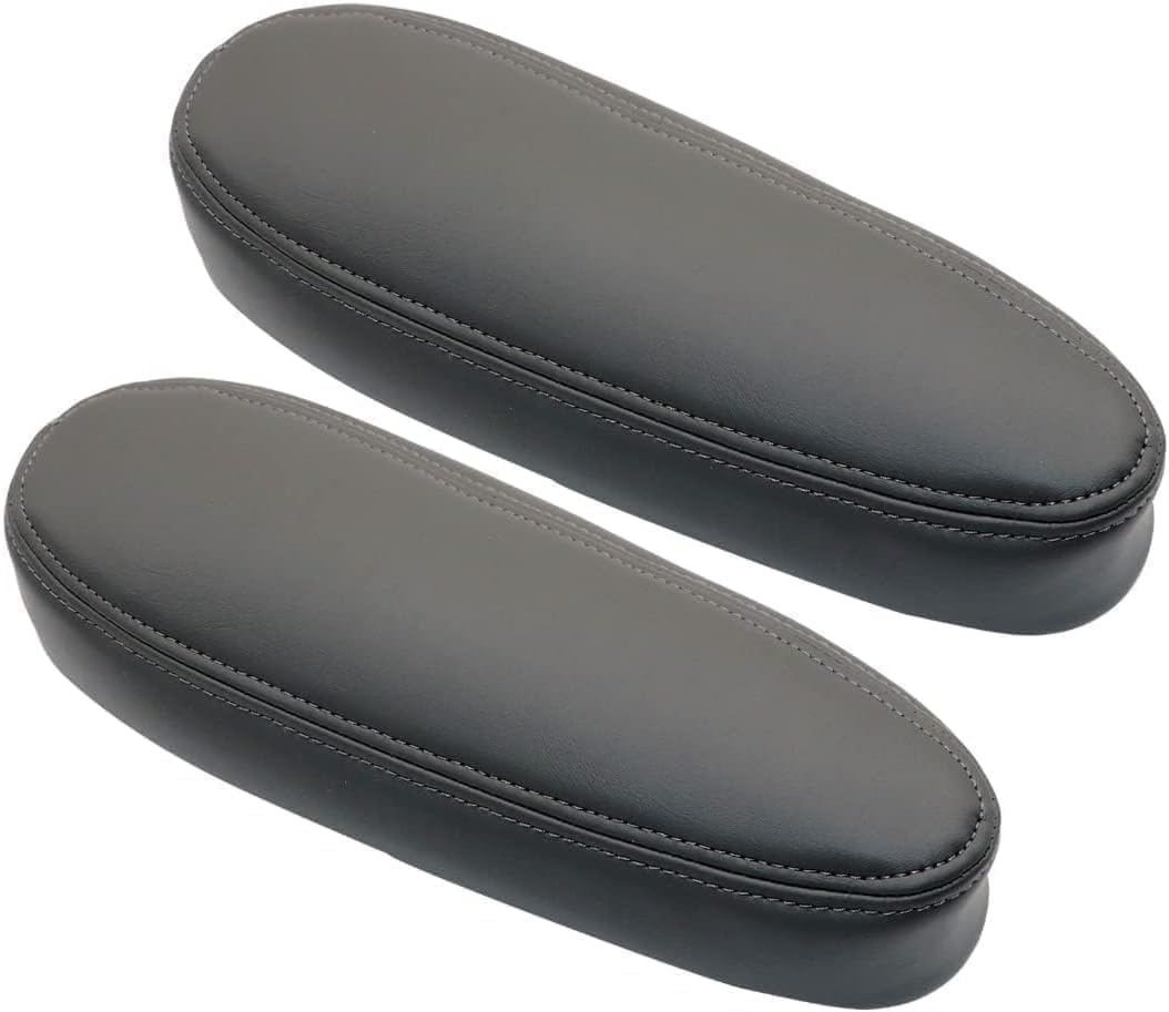 GXARTS Driver and Passenger Bottom & Top Lean Back Leather Seat Cover & Driver Foam & Armrest Cover Dark Gray 692/69i Fit for Chevy Silverado Avalanche Tahoe Suburban GMC Sierra Yukon XL 2003-2006