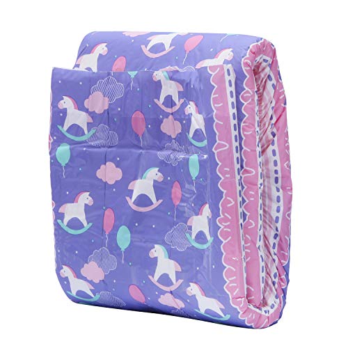 Image of Littleforbig Printed Adult Brief Diapers 10 Pieces - Little Fantasy (Medium 28 inch-38 inch)