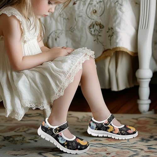 Binienty Kids Mesh Sneakers One Strap Mary Jane Shoes Casual Breathable School Dress Flats2
