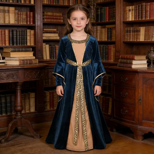 Disfraz de princesa renacentista para niñas miniatura 6