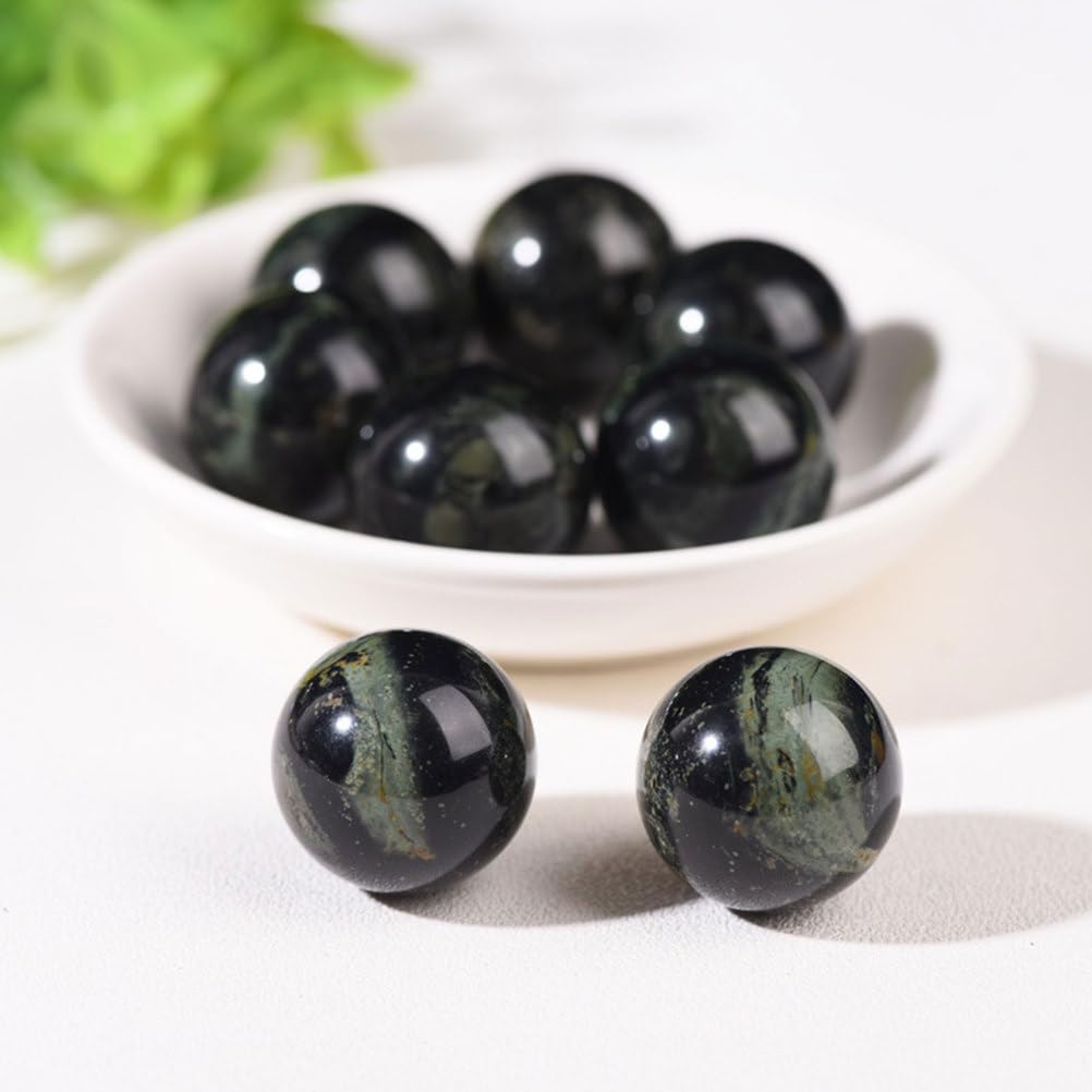 Sfera di Pietra di Gemma cristallina di Malachite Naturale con Supporto Palla di Cristalli di guarigione di Reiki per Decorazioni, Reiki, Meditazione, divinazione,90~100mm
