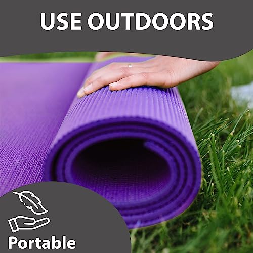 ZENO Yoga Mat | 3mm Exercise Fitness Foam Mat | Non-Slip Padded High Density Mat | Great for Yoga, HiiT, Pilates, Gymanstics | Includes Free Carry Bag - Image 4