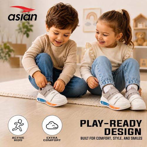 Image of ASIAN Blinky-02 Kids Light Shoes with Fun Blinky LED Lights | Soft Cushion Comfort, Lightweight & Easy Strap Closure, Durable Grip Sole Shoes for Boys and Girls