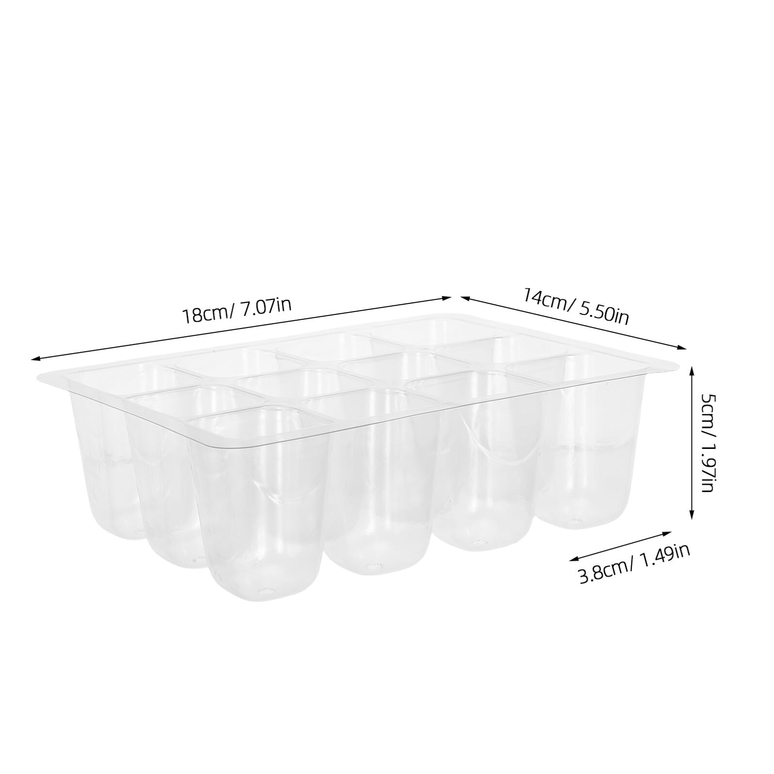 Bandejas de Germinación de Plántulas Transparentes de Plástico 30 Piezas | 12 Celdas con Orificios de Drenaje, Reutilizables, para Jardinería Interior y Plantas Ornamentales