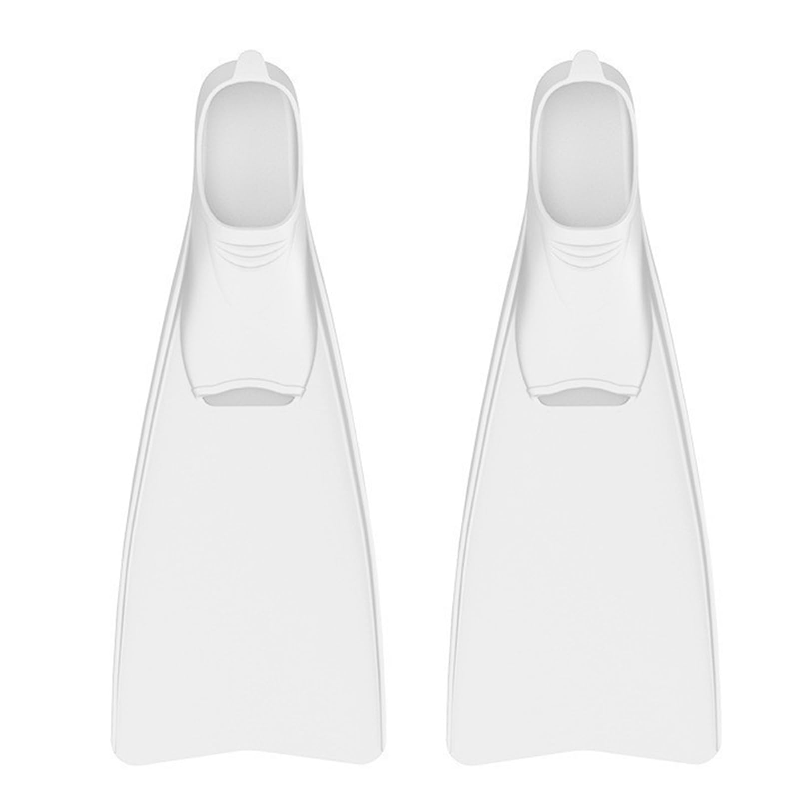 Meiliyizu Swimming Fins, Scubas Diving Gear Full Foot Swim Flexible Fins for Snorkeling Swimming Diving Training Fins Comfortable Swim Flippers, White ml code