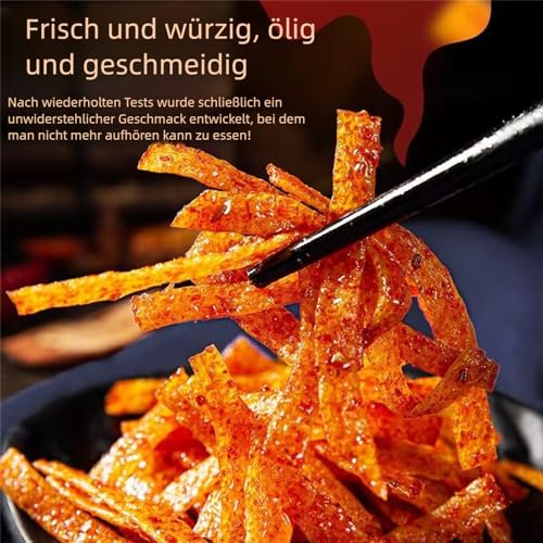 BaiLiSnacky Latiao 2 Packs Big Spicy Seasoned Sweet and Chinese Snacks Classic Hot Strips for Office Casual (106 G X 2 Packs)