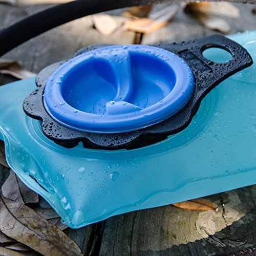 Aquatic Way Hydration Bladder Water Reservoir For Bicycling Hiking Camping Backpack. Bpa Free. Easy Clean Large Opening, Quick Release Insulated Tube With Shutoff Valve (Blue-A 2L 70Oz) #TOP3
