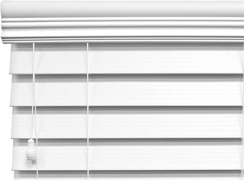Miniatura 9 de Faux Wood Blinds Valance for Horizontal and Venetian Blinds (Hidden Valance Clips Included). Inside or Outside Mount - Custom Made to Your Size