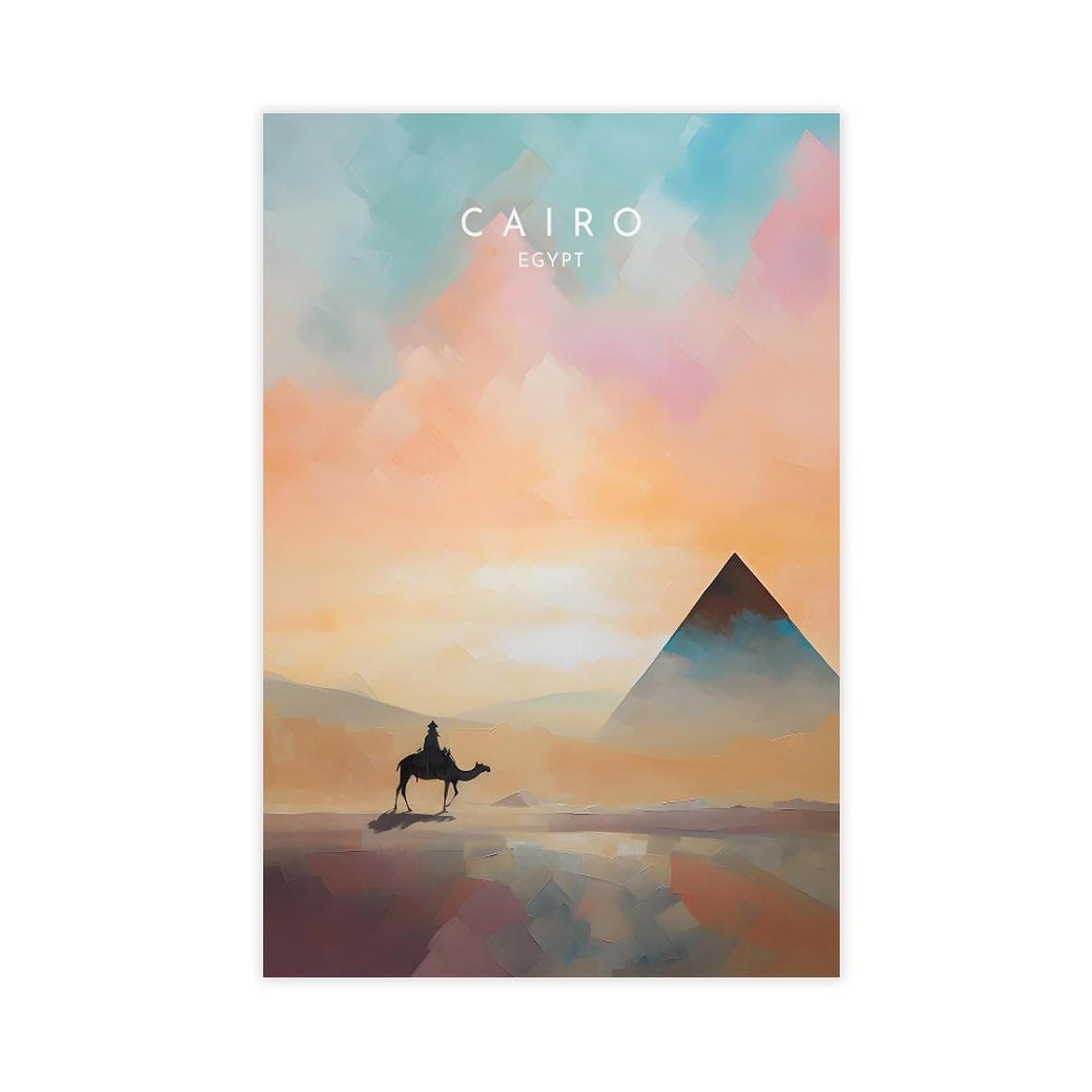 Bareronor Egypt Cairo Poster Canvas Poster Bedroom Decor Landscape Office Room Decor Gift 20" L X 30" W