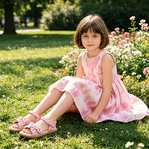Image of Kiderence Toddler Girls Sandals Little Girls Kids Summer Shoes Toddler Sandals