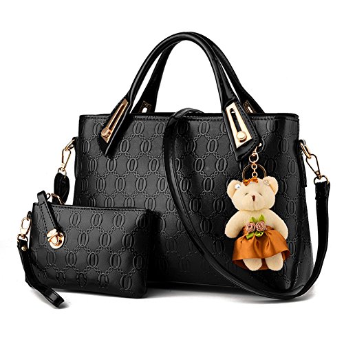 Porte-documents et sac de messager noir en toile pour ordinateur portable