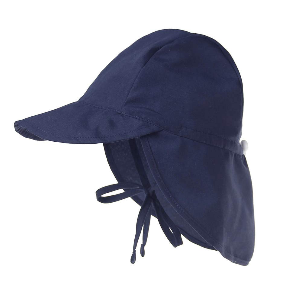 LACOFIA Sombrero de Playa de protección Solar para bebé Gorro de Verano de Solapa Ajustable Super Suave para niños