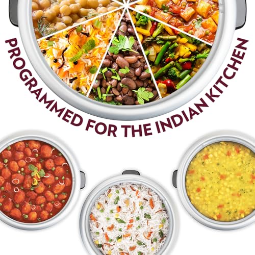 Image of Borosil Pronto Dual 2.8 L Electric Rice Cooker with 2 Pot | 1000W, Keep Warm Feature with Indicator Display, Anti Skid Rubber Feet | Cook & Boil Noodles, Rice, Upma, Idli, Dhokla | 2 Years Warranty