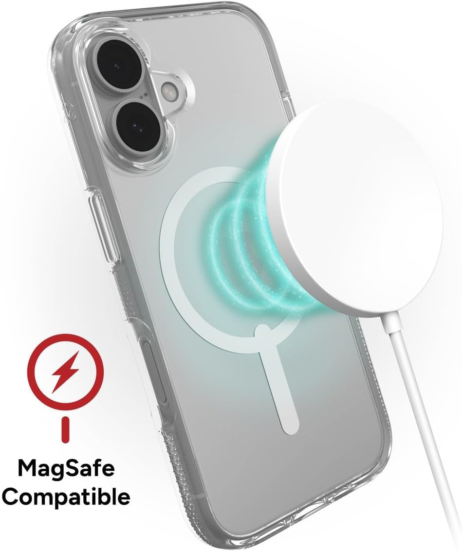 ZAGG Crystal Palace Snap Case for iPhone 16 Plus – Military-Grade 13ft Drop Protection, MagSafe Compatible, Crystal Clear, Anti-Yellowing, Graphene-Reinforced, Made from Recycled Materials - Image 6