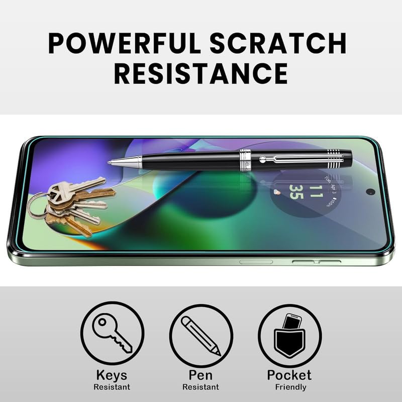 Image of Edge To Edge Screen Protector Tempered Glass For Moto G64 5G / Motorola G64 5G / Moto G54 5G With Easy Installation Kit