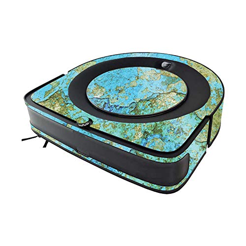 Image of MightySkins Glossy Glitter Skin Compatible with iRobot Roomba s9 Vacuum - Teal Marble | Protective High-Gloss Glitter Finish | Easy to Apply and Change Styles | Made in The USA