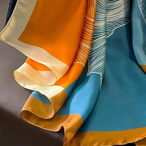 Image of Aufeel Fashion Scarves 100% Silk Felling Scarf Long Lightweight Sunscreen Shawls Wrap for Women Hair Scarves
