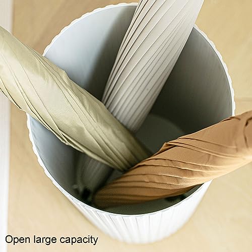 Porte-parapluie rond en plastique avec plateau d'égouttement – Porte-parapluie peu encombrant pour entrée, maison et bureau – Élégant nizer pour les coins