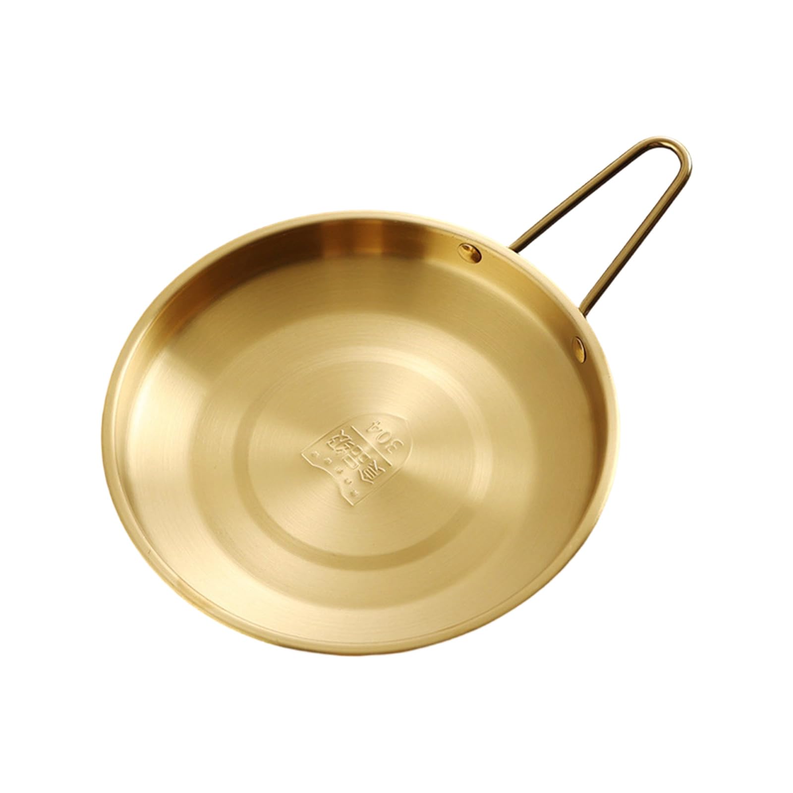 JSGHGDF Stainless Steel Snacks Plate with Handle Round Tray Ideal Picnics Easy Carry Treat Tray