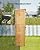 Gizoon Outdoor Storage Cabinet with 3 Shelves, Double Lockable Wooden Garden Shed with Waterproof Roof, Outside Vertical Tall Tool Shed for Yard Patio Lawn Deck-Natural