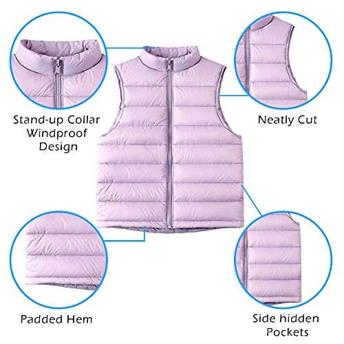 AIEOE Little Girls Boys Down Vest Puffer Sleeveless Outfit Coat2