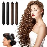 Heatless Hair Curler, Flexi Rods For Long Hair, Overnight Blowout Rods Jumbo,Heatless Curling Rod for All Hair Types
