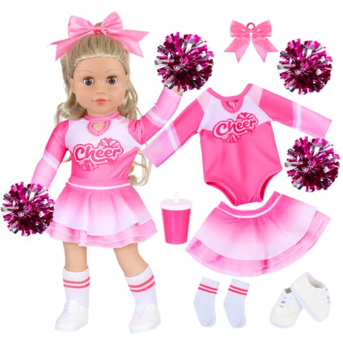 ZITA ELEMENT Pink Cheer Uniform Clothes Accessories for 18 inch Girl Doll