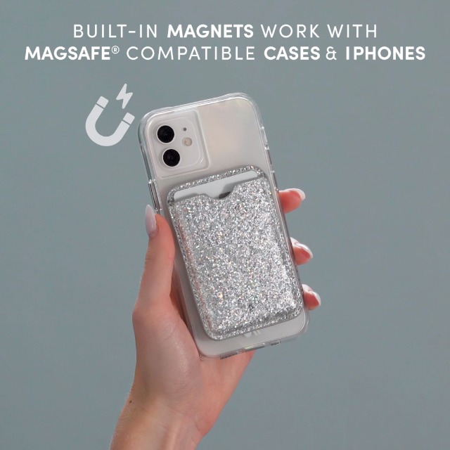 Soporte Magnético Para IPhone Con Monedero - 3 Ranuras, Cuero Vegano Y Soporte Ajustable