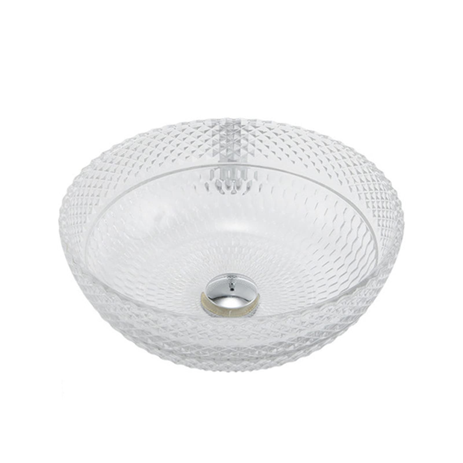 ASerZenith Bathroom Vessel Sink, Tempered Glass Artistic Round Vessel Sink Counter Top Installation Bathroom Vanity Sinks With Waterfall Faucet