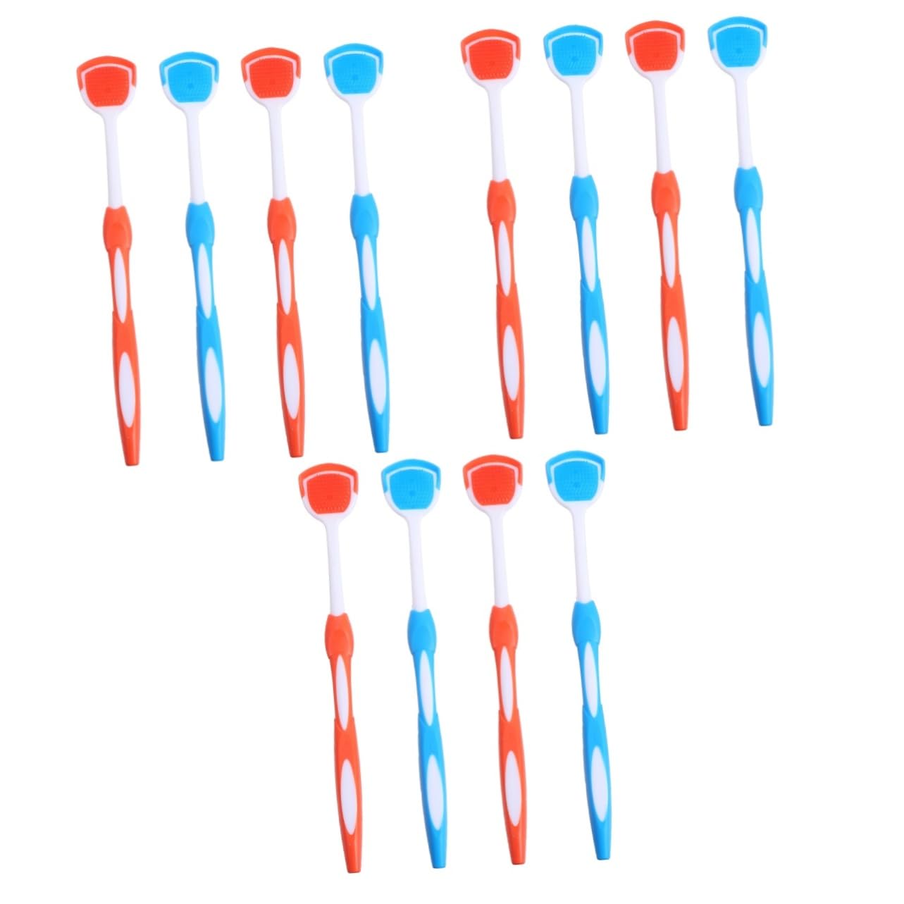 CALLARON 3 Set Spazzole Per Della Lingua Riutilizzabili Setole Micropuntiformi Per Orale Design Ergonomico Colori Blu Adulti 4 Pezzi * 3