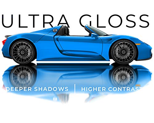 Image of VViViD+ Ultra Gloss Smurf Blue Vinyl Car Wrap Premium Paint Replacement Film Roll with Nano Air Release Technology, Stretchable Protective Cap Liner, Self Adhesive, Indoor Outdoor (100ft x 5ft)