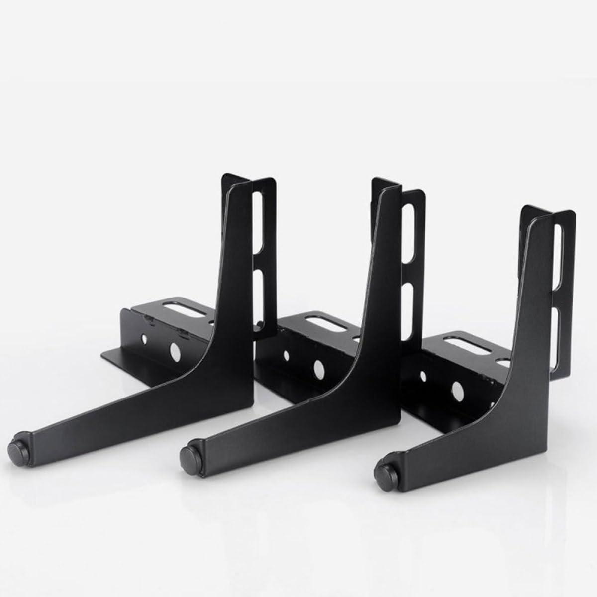 Abaodam Gambe per Mobili in Acciaio Laminato a Freddo Nero 4 Pezzi Supporto Resistente a Umidità e Polvere per Tavolino da Caffè e Divano, Facile da Pulire, Design Creativo per Uso