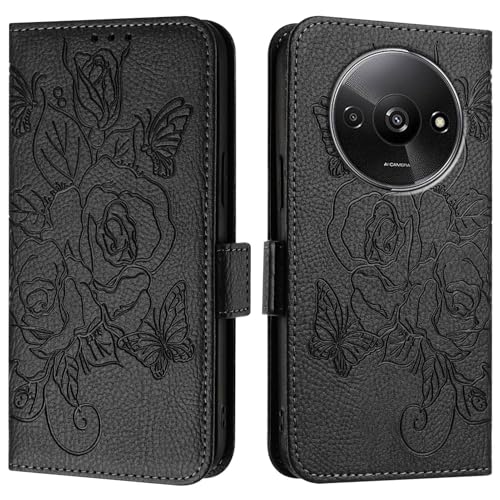 Étui Redmi A3 4G et POCO C61 housse portefeuille en cuir antichoc