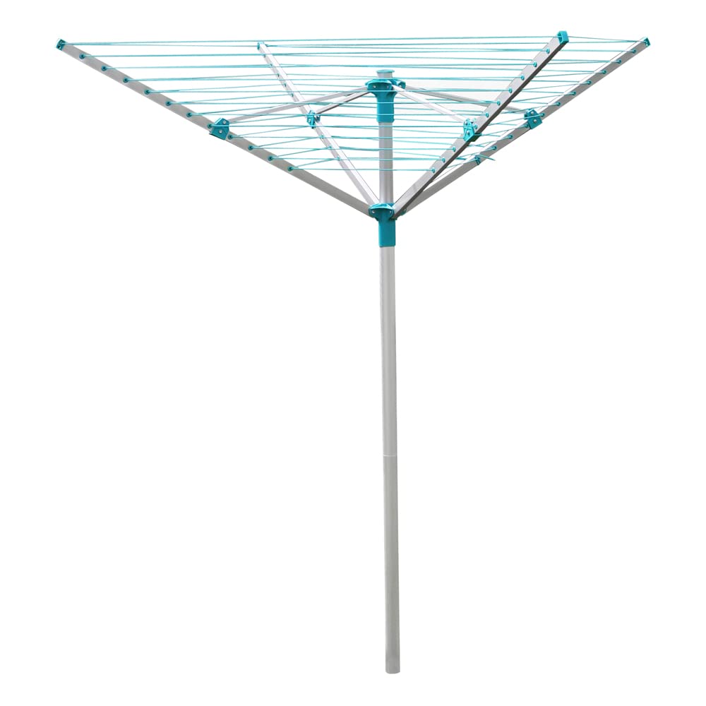 Jvl Grey 4 Arm Aluminium Rotary Airer, 40 Metre, 11-220