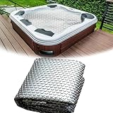 7FT Square Floating Hot Tub Solar Cover 16-mil Hot Tub Thermal Insulation Blanket Bubble Spa Cover .(84x84in -Square).