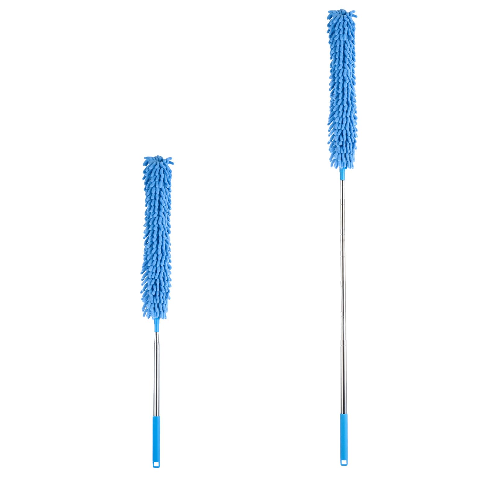 ASelected Feather Duster,Extendable Duster with Long Handle,Microfiber Detachable Bendable Telescopic Dust cleaner for Cleaning Dust, High Ceiling, Blinds,Lights, Cobweb, Cars,Furniture,Blue