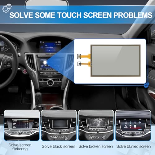Image of 7 Inches Touch Screen for Acura TLX 2015-2017 MDX 2014-2016, Honda Odyssey 2014-2016 Car Touch Screen Glass Replacement 39540-TZ3-A140-M1 39540-TZ3-A130-M1 Display GPS Digitizer with Repair Tools