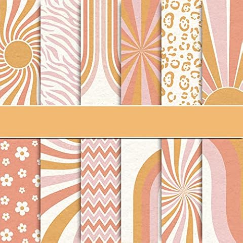 Whaline 24 Sheet Boho Scrapbook Paper Cover