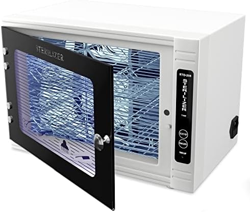 Professional UV Sterilizer Cabinet, Sterilization of 99% Small & Medium Items, including Mobile Phones, Barber Supplies, Manicure Tool Cleaning, Baby Bottles, Suitable for Nail Tools, 12L UV Sanitizer