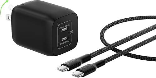 Miniatura 11 de Belkin Bloque de cargador USB C dual para juegos para Nintendo Switch 2 y Pro con carga rápida GaN de 65 W - Apple iPhone 17, iPad, MacBook,