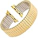 Gilden Extra Long Expansion Wide Gold-Plated Stainless Steel Metal Watch Band 552W-YL-SMART-S, fits Apple Apple Watch (Fits 38mm/40mm/41mm Watch, Gold)